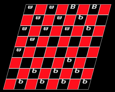 Black and red checkers board